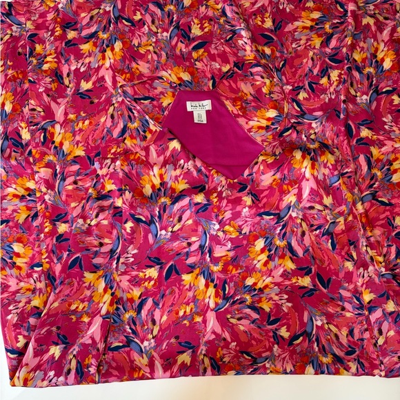 Beautiful Nicole Miller Pink Maxi Dress. Like New. Size L - Picture 6 of 11